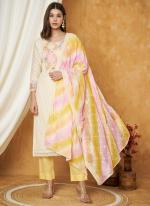 Pure Cotton Yellow Casual Wear Printed Readymade Suit